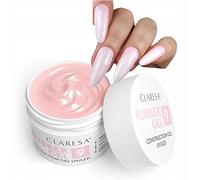 Claresa Gel de goma de construcción de goma UV/LED 9 rosas con partículas de 45 g