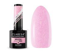 Claresa Gel de uñas Easy Brush con pincel 9, color rosa claro con partículas