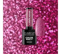 Claresa Mystic Aura 4 - Esmalte de uñas UV con purpurina rosa 5 g | Femenino brillante tono con brillo elegante | Colección MYSTIC AURA