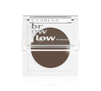 Claresa Pasta para cejas Medium Brown 02 - Pomada para cejas esponjosa y cremosa en color marrón medio, fórmula nutritiva de larga duración con ácido hialurónico, vitamina E y C