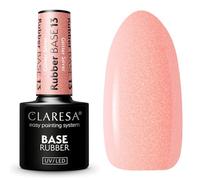 Claresa Rubber Base 13 5ml automodelante con fibras de vidrio para usar tanto para techos como para alargamientos de hasta 1 cm