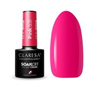 CLARESA SoakOFF - Gel UV/LED, color rosa 531, 5 ml