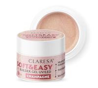 Claresa Soft Easy Builder Gel Builder Champagne Nude Gel con mota 12 g