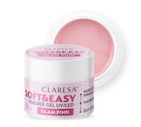 Claresa Soft Easy Builder Gel Constructor Glam Rosa Gel con Mota 12 g