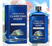 Clarificador de agua de acuario de acción rápida, potente agente clarificante líquido para agua dulce, limpia el agua nublada y elimina partículas suspendidas, para peces y plantas, tratamiento de