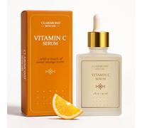 CLARIMOND Suero de vitamina C con un toque de aroma a naranja dulce, niacinamida y ácido hialurónico para hidratación, impregnado con manzanilla y hamamelis para un efecto calmante, antienvejecimiento