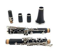 Clarinet 17/18 Keys BB Natural Hard Rubber/Bakelite Abdominales Clarinete Del Material Del Cuerpo Del Tubo Clarinetes (Color : Rubber 17keys)