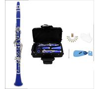 Clarinet Clarinete Bb 17 Teclas 6 Anillos Azul Cielo Clarinete De Baquelita Portátil Instrumento De Viento De Madera Profesional
