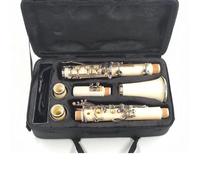 Clarinet Clarinete Bb 17 Teclas Clarinete Con Cuerpo ABS Para Principiantes Profesionales(White)