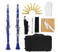Clarinet Clarinete Bb 17 Teclas Clarinete Profesional Cuerpo Negro Caja De Tela Guantes Lengüeta Clip Accesorios Para Clarinete(9set)