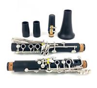 Clarinet Clarinete Ebonita/caucho Duro 17 Teclas De Aleación De Cobre Blanco Niquelado Instrumento De Viento De Madera