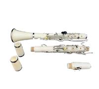 Clarinet Clarinete En G Ébano Blanco Teclas Plateadas Buena Calidad De Sonido Con Estuche