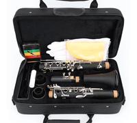 Clarinet Clarinete Profesional Bb 17 Teclas Material De Tubo De Goma Dura Instrumento De Clarinete(B)