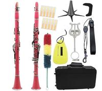 Clarinet Clarinete Profesional Bb De 17 Teclas Caja De Tela Para Cuerpo Negro Guantes Accesorios Para Clarinete Con Clip De Lengüeta(1set)