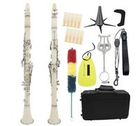 Clarinet Clarinete Profesional Bb De 17 Teclas Caja De Tela Para Cuerpo Negro Guantes Accesorios Para Clarinete Con Clip De Lengüeta(3set)