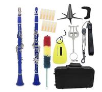Clarinet Clarinete Profesional Bb De 17 Teclas Caja De Tela Para Cuerpo Negro Guantes Accesorios Para Clarinete Con Clip De Lengüeta(8set)