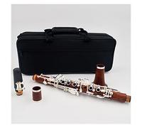 Clarinet EB Tone Redwood Clarinet Buen Sonido Clarinetes (Color : Silver plated keys)