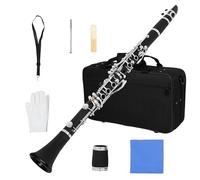 Clarinet para principiantes Clarinete BB 17 Teclas 6 Anillos Clarinete Tubo Negro Clarinete De Baquelita Portátil Instrumento De Viento De Madera Profesional