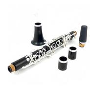 Clarinet para principiantes Clarinete Llave Eb Clarinete De Palisandro Buen Tono Profesional Duradero(Ebony Silver)