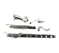 Clarinet Principiante Set Clarinete Bajo Profesional Low-C Low-E Alpaca ABS Resina De Ébano(Low-c)
