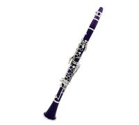 Clarinet Principiante Set Clarinete En Si Bemol Morado Clarinete Para Principiantes En Si Bemol Para Orquestas Escolares Adultos Con Soporte De Carcasa Rígida Guantes(Set)