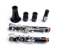 Clarinet Principiante Set Clarinete Profesional De Ébano Tono Bb 17/18 Teclas Chapado En Plata Madera Maciza Granadilla Sib Klarnet(18 Keys)