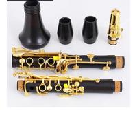 Clarinet Principiante Set Clarinete Sib Grenadilla Chapado En Oro 17 Llaves Cobre-Níquel Sib Klarnet(61)