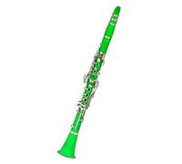 Clarinet Principiante Set Clarinete Verde En Si Bemol Clarinete Para Principiantes Para Orquestas Escolares Adultos Con Soporte De Carcasa Rígida Guantes Parte(Clarinet)