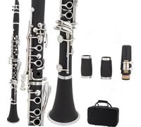 Clarinet principiantes Clarinete De 17 Teclas En Si Bemol, Instrumento De Clarinete De Baquelita Con Bolsa
