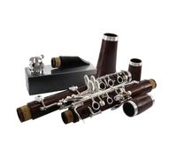 Clarinet principiantes Clarinete De Caoba Si Instrumento Musical Plano Cuerpo De Caoba Clarinete Con Llave Plateada (Color : 5)