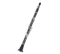 Clarinet principiantes Instrumento De Clarinete Francés B Plano, Instrumento De Clarinete De Baquelita De Madera Sintética, Examen De Grado Principiante Para Adultos (Color : B flat ebony material)