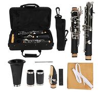 Clarinete, 17 Teclas Madera Bb con Accesorios Incluye Paño Limpieza Caña Destornillador Estuche para Estudiantes Profesionales Escenarios Conciertos(Negro)