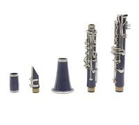 Clarinete ABS 17 Clarinete Binocular Plano KEY BB Clarinetes (Color : Deep Blue)