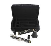 Clarinete B-flat, Ebonite Bb Clarinete, Clarinete 17 Teclas Niqueladas, Clarinete Profesional Con Estuche Barriles Cojín, Negro, For Estudiantes Principiantes