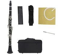 Clarinete B-flat, Ebonite Bb Clarinete, Clarinete 17 Teclas Niqueladas, Clarinete Profesional Con Estuche Barriles Cojín, Negro, For Estudiantes Principiantes