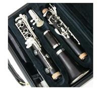clarinete bajo A Clarinetes Clarinete profesional Teclas plateadas 17 teclas con estuche Boquilla Hermoso diseño y sonido