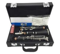 clarinete bajo Brand New Music Fancier Club Bakelite A Clarinetes Clarinete profesional Teclas plateadas 17 teclas con estuche Boquilla