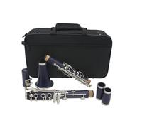 clarinete bajo Clarinete 17 teclas Falling Tune B Clarinete azul Chapado en plata Material de baquelita con accesorios