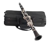 clarinete bajo Clarinete ABS niquelado 17 teclas Eb Clarinete Instrumento fácil de mantener.