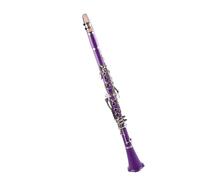 clarinete bajo Clarinete ABS púrpura resina Bb latón niquelado juego de instrumentos de viento de madera de 17 teclas Multicolor