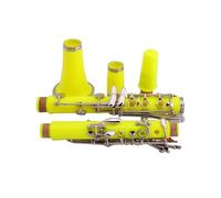 clarinete bajo Clarinete amarillo de 17 teclas si bemol plateado de grado de rendimiento instrumento musical