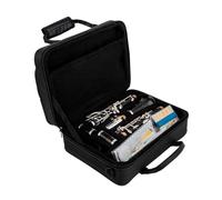 clarinete bajo Clarinete Bb profesional clarinetes de ébano madera de ébano chapado en plata caja de instrumentos musicales boquilla cañas