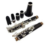 clarinete bajo Clarinete Bb profesional de madera compuesta Si bemol 17 teclas chapadas en plata examen para principiantes