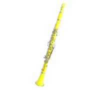 clarinete bajo Clarinete Bb tono niquelado 17 teclas en instrumento musical hermosa calidad de sonido(Yellow)