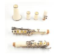 clarinete bajo Clarinete blanco de 17 teclas con cuerpo en Sib banda escolar clarinete de orquesta