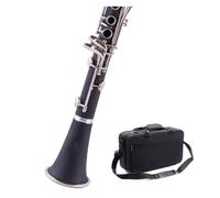 clarinete bajo Clarinete de baquelita afinado en B de 17 teclas Si bemol Instrumento de viento negro de 17 teclas Principiante Nivel de entrada Rendimiento profesional