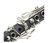 clarinete bajo Clarinete de baquelita de dos secciones doble de 17 teclas instrumento de viento negro examen para principiantes clarinete plano B de actuación profesional