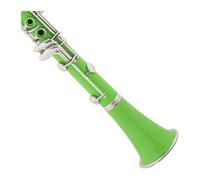 clarinete bajo Clarinete de colores Tubo negro Si bemol Resina ABS Verde 17 teclas Bolsa de tela para clarinete