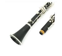 clarinete bajo Clarinete de ébano de dos secciones doble de 17 teclas/instrumento de viento negro prueba de calificación para principiantes tono dulce