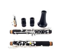 clarinete bajo Clarinete de ébano profesional Una melodía 17 teclas Clarinete de cobre plateado